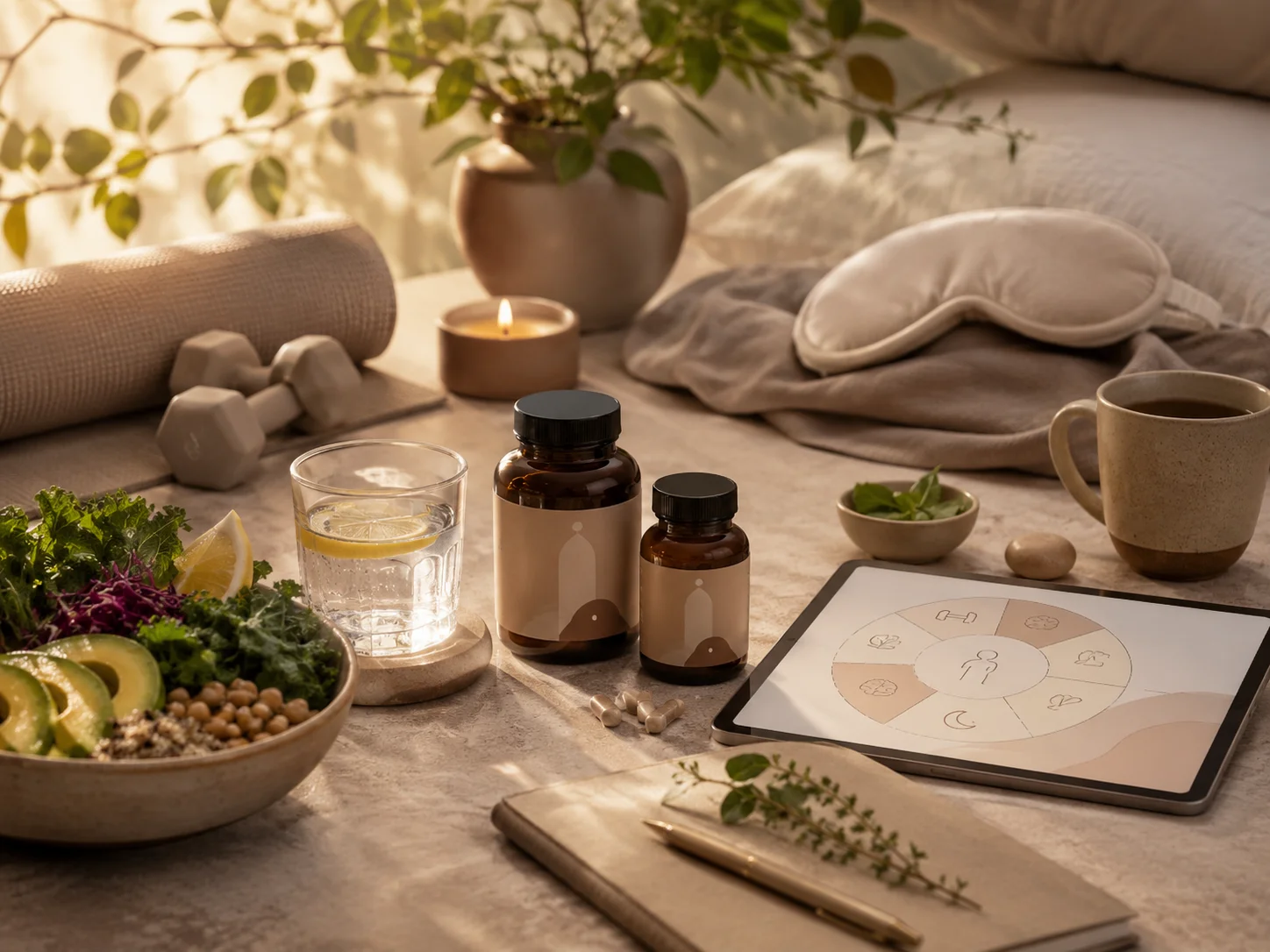 Supplements as one piece of a whole Blueprint—nutrition, movement, sleep, and personalized planning